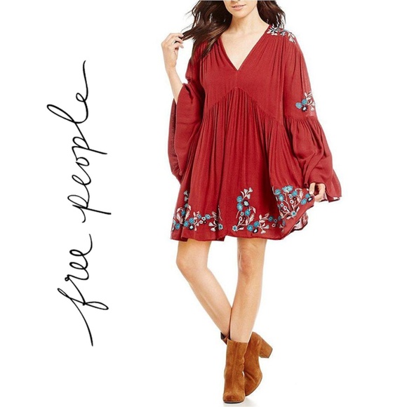 🔴 SUMMER SALE - Free People Red Oversized Mini Dress